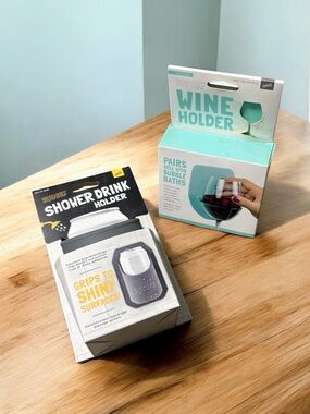 Set of 2 Silicone Beer Holder & Silicone Wine Holder